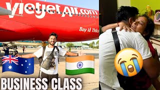 SURPRISE VISIT TO INDIA FROM AUSTRALIA AFTER 1 YEAR ✈️ | *EMOTIONAL* | VIETJET BUSINESS CLASS REVIEW