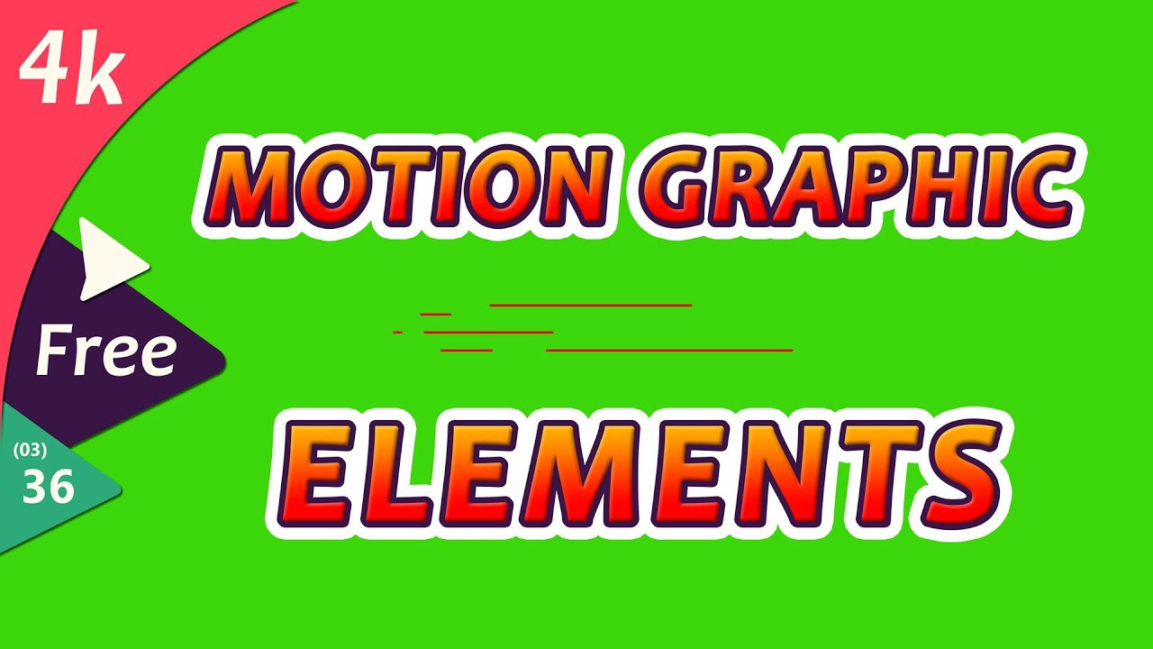 Motion graphics elements green screen YouTube