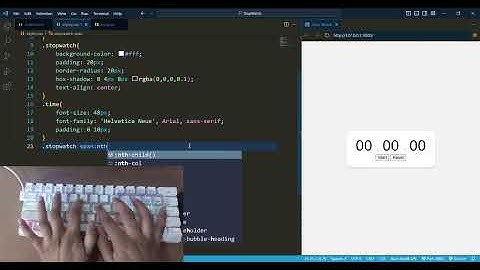 ASMR Programming - JavaScript Stopwatch - No Talking