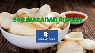 SOP Makanan Ringan | Business Plan Makanan Ringan | Bahasa Malaysia