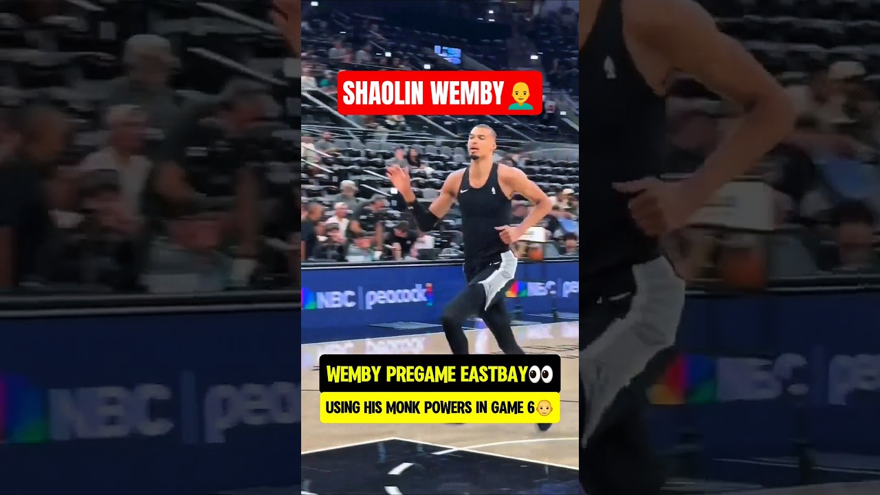 Wemby warming up his POWERS👽
