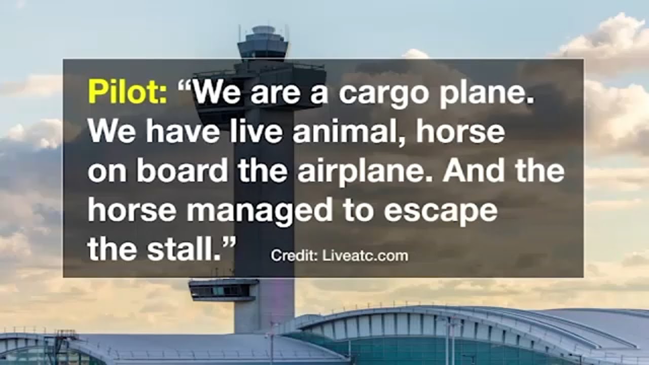 Loose horse on plane forces flight to return to JFK Airport YouTube
