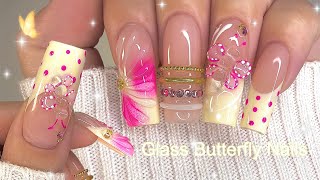 Glass Butterfly Petals 🫧 | Gel-X Nail Tutorial | Step-By-Step