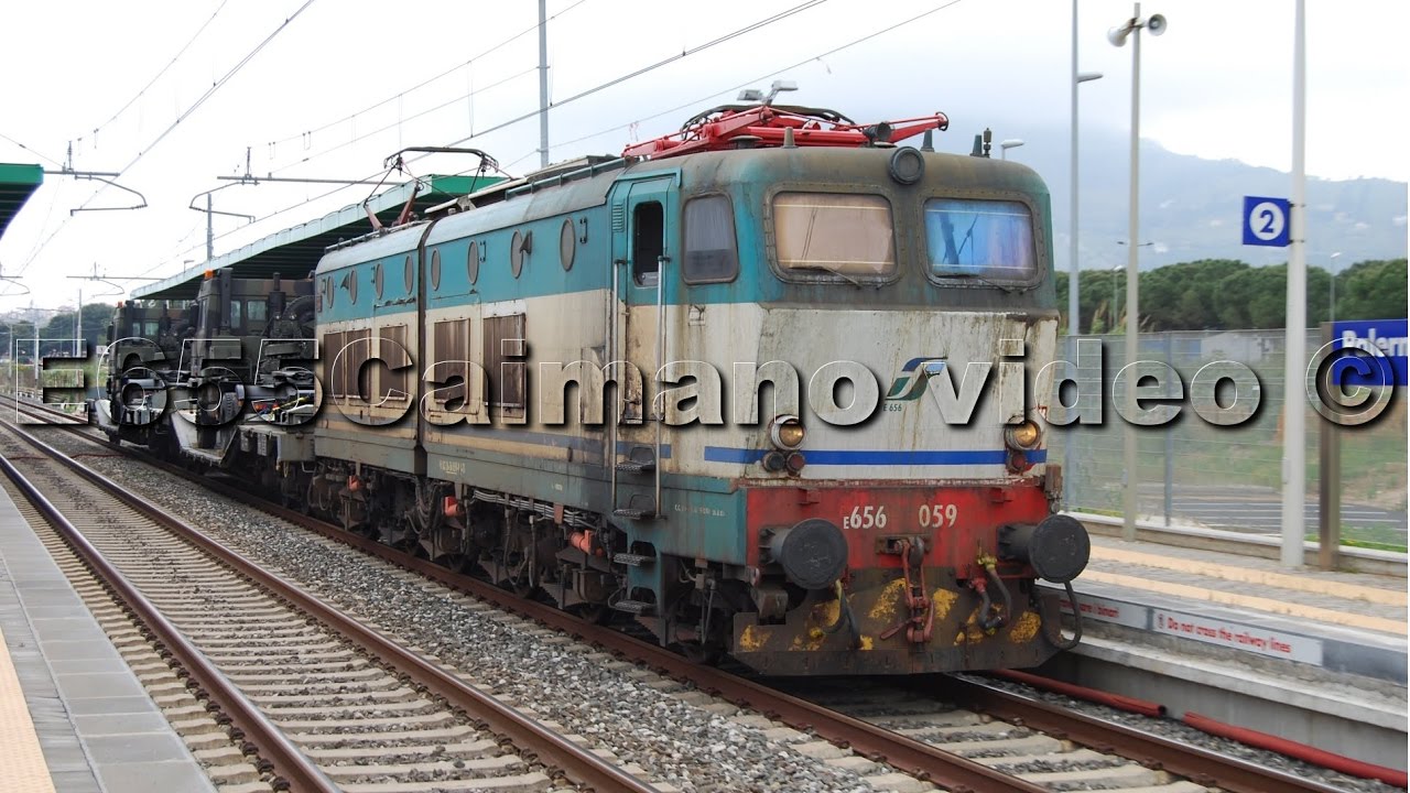 TRENI IN TRANSITO A PALERMO: 2x Treno Intercity, 4x Merci, 4x Invio, 4x Regionali TRENITALIA... (6)