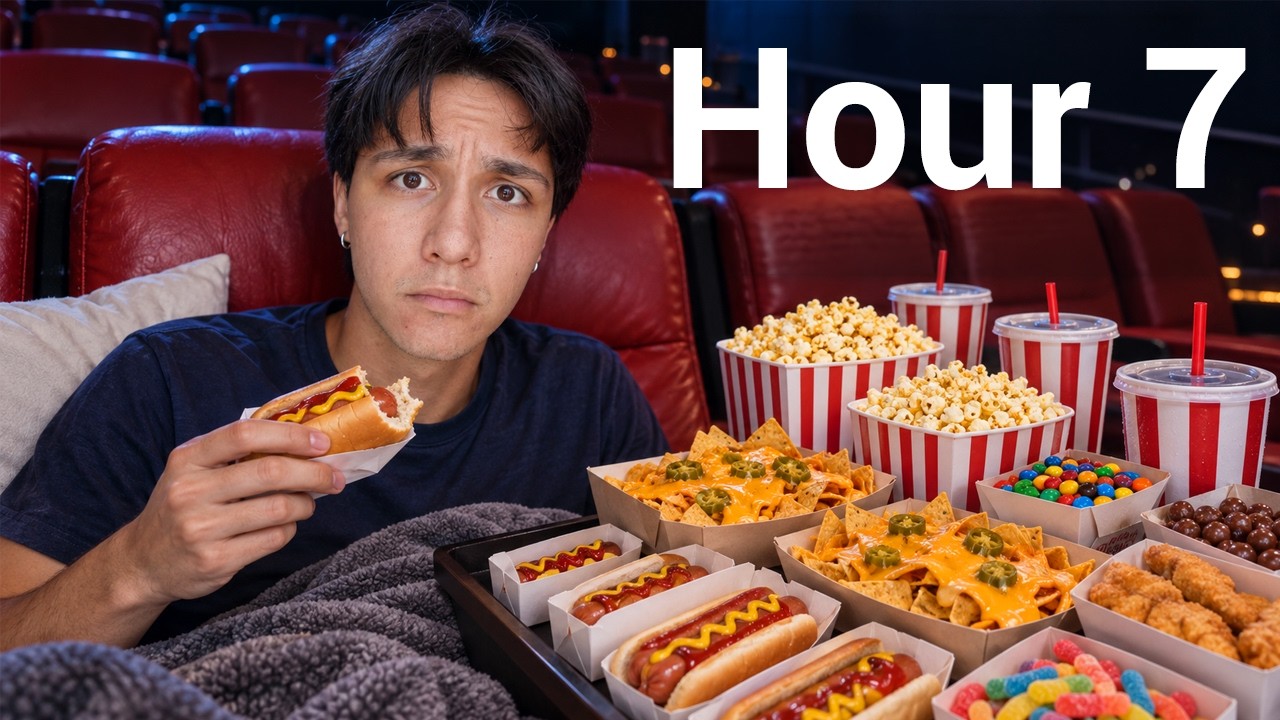 Living in a Movie Theater Until I Eat 10,000 Calories