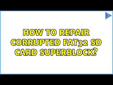 Ubuntu: How to repair corrupted fat32 sd card superblock?