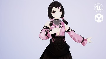 GAME 3D MODEL ANIME  GIRL- SINGER - UE4