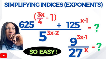 Indices(Exponents)- Part 3: Can you Simplify this? #algebra