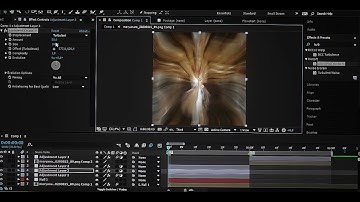 smooth scale stretch mirror with twist + turbulent displace | after effects tutorial (warpy style)