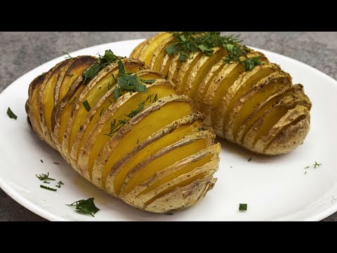 Картошка гармошка запеченная в духовке. Простой рецепт