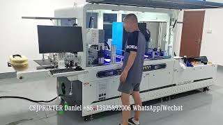 CSJ-G8005C Insulated bags uv digital printing machine，customer on site
