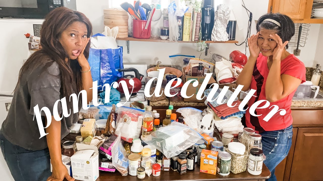 my friends small and cluttered pantry gets decluttered and organized ...