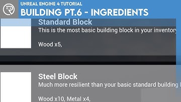 Unreal Engine 4 Tutorial - Building Series Part 6: Ingredients
