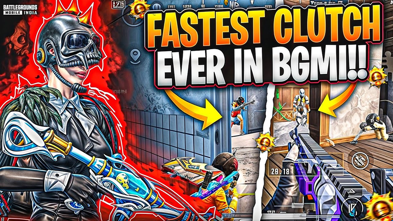 🔱60 Fps Android Player Fastest Clutch Ever In Bgmi |(1v4) Clutches BGMI ...