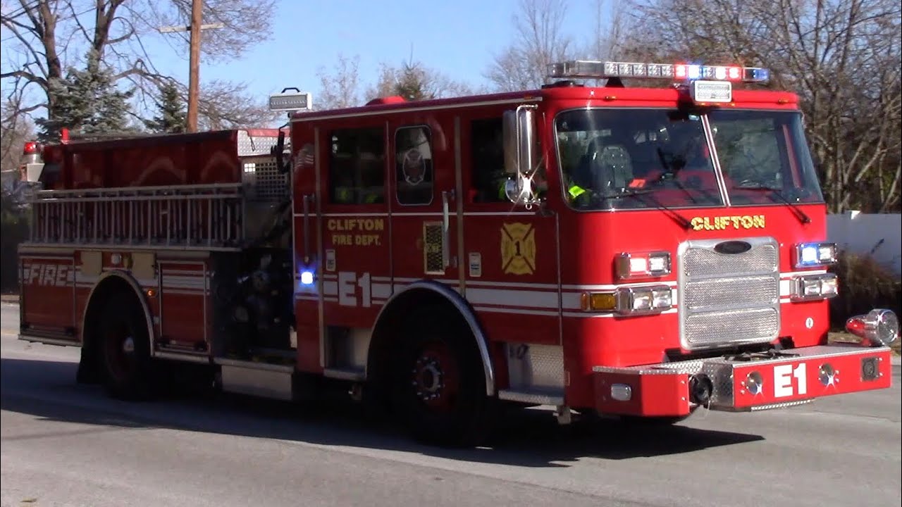 Clifton Fire Department Engine 1 Responding 112218 YouTube