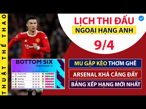 Video Lịch thi đấu Ngoại hạng Anh hôm nay 9-4 | MU thắng đậm... - youtube
