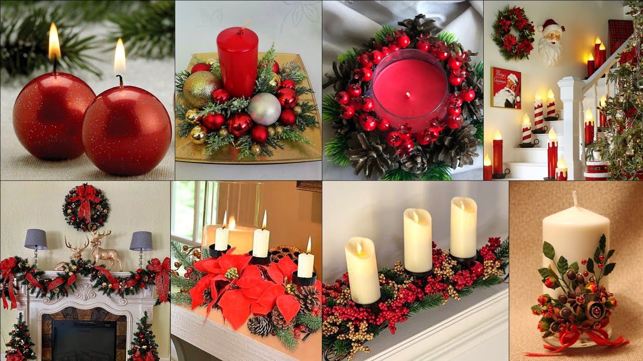 New Christmas 2024!Home Decoration Ideas With Candles/Wreath\'s ...