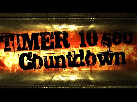 Countdown Timer 10 sec ( v 394 ) fire timer with sound effects HD 4k!