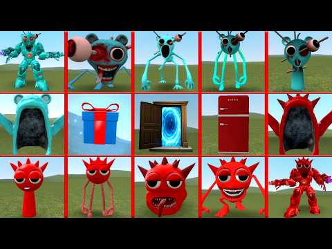 NEW COMPARISON SPRUNKI SKY  FAMILY VS RADDY FAMILY LIGHTNING TRANSFORMATIONS!!!?
