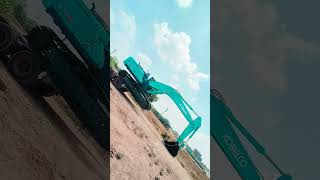 Kobelco sk380 exavator unloading #trandingvideo #viralvideo