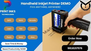 Logo printing with Handheld Inkjet Printers | Portable Batch Coding Machine | 9818157576