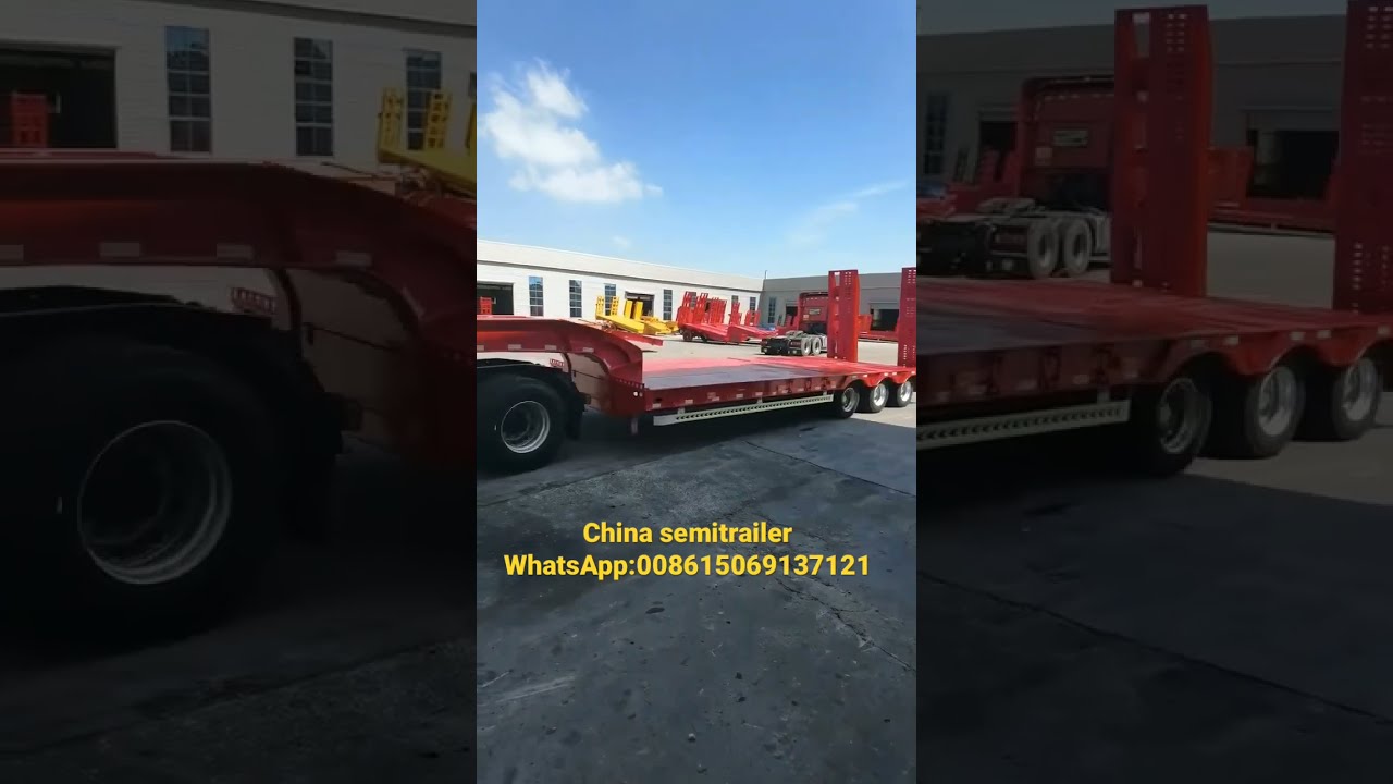 Made In China 3 Axle Lowbed Trailer 60 Tons For Sale Price
