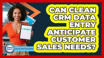 Can Clean CRM Data Entry Anticipate Customer Sales Needs? - Sales Pro Blueprint