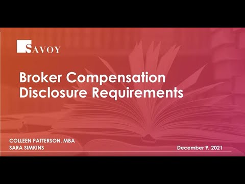 Broker Compensation Disclosure Requirements | Webinar Recording