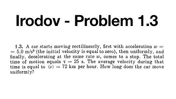 I. E. Irodov Solution to Problem 1.3  [Bengali and English] [IIT JEE Physics]