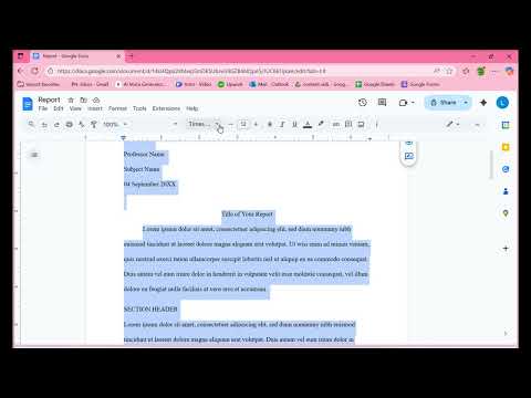 How to Setup Your GOOGLE DOC with MLA FORMAT