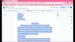 How to Setup Your GOOGLE DOC with MLA FORMAT