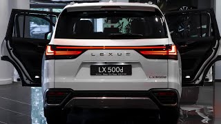 2024 White Lexus LX 500d  Luxury SUV in Detail