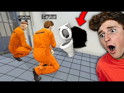 Escaping PRISON With Little Brother In GTA 5 Roleplay..