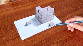 Details 3d drawing wall on paper step by step for beginners Update