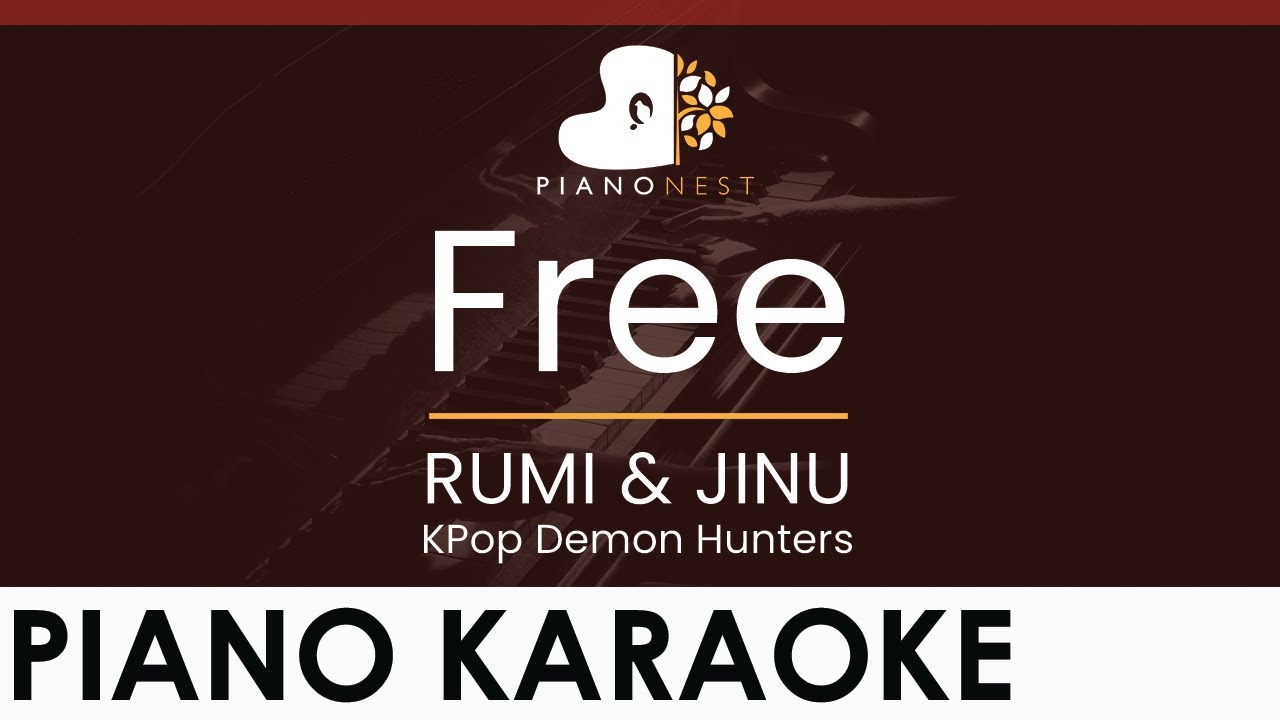 RUMI & JINU - Free - KPop Demon Hunters - HIGHER Key (Piano Karaoke Instrumental)