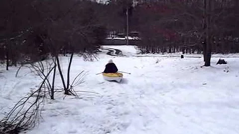 Copy of Dad and Tonya, Snow kayak