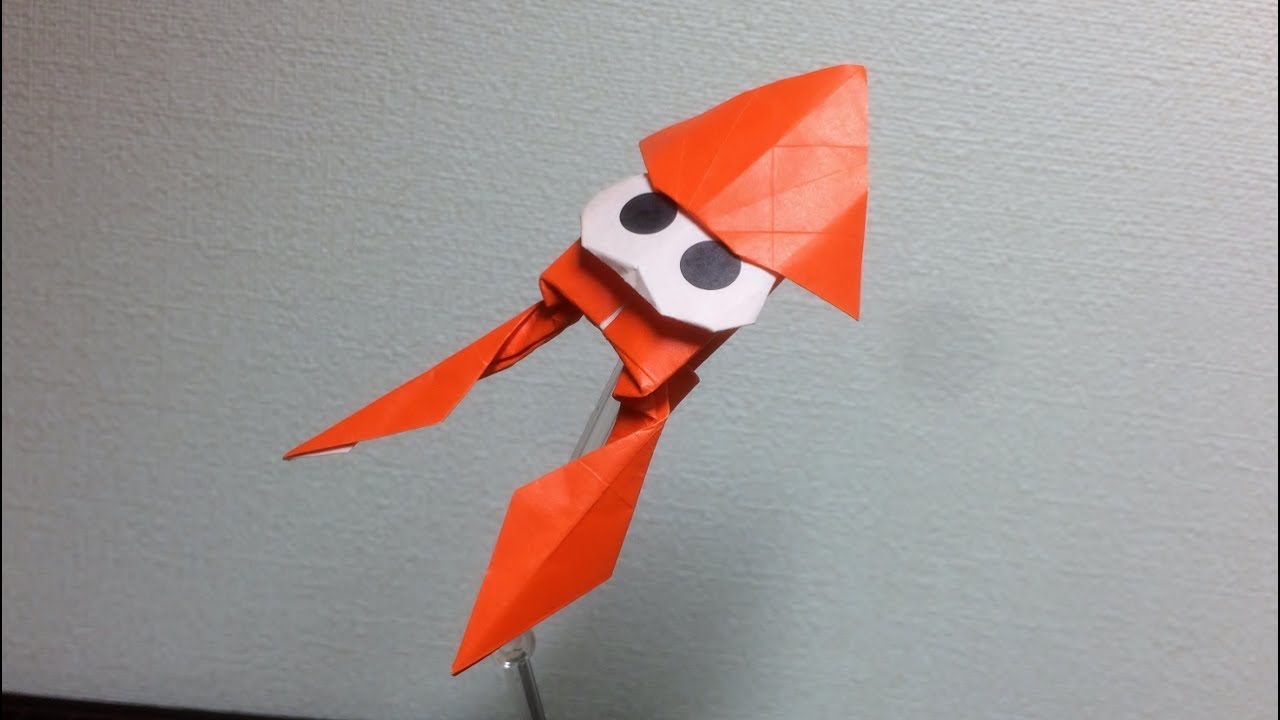 スプラトゥーン2のイカの折り紙の作り方 Splatoon2 Origami Youtube