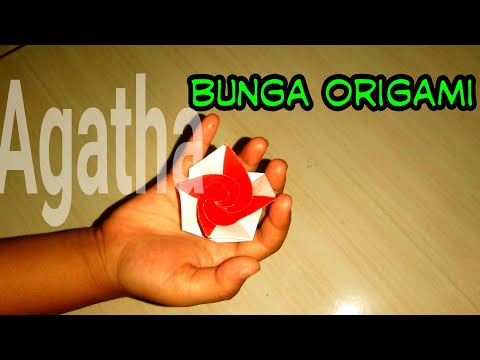 IDE KREATIF  KERAJINAN  TANGAN BUNGA ORIGAMI  BUNGA 