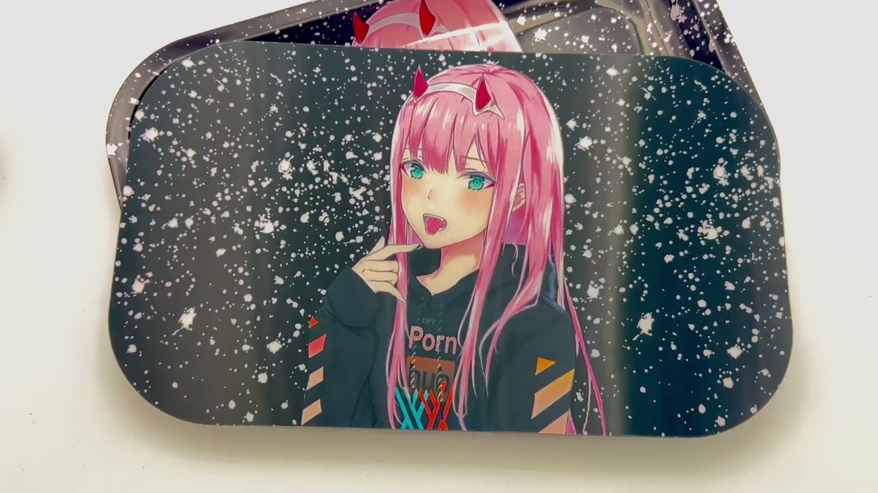 Rolling Tray 3D Effect, Magnetic Lid, Darling in the Franxx, Zero Two, Code:002, Anime, New