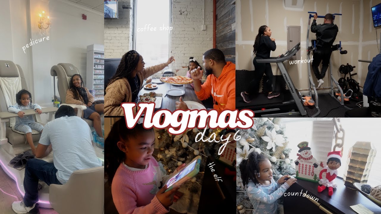 Vlogmas🎄: Family Time, Pedicures, Gym Time w/ Hubby, the elf did something  SILLY!😂 