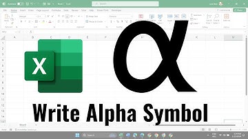 How to write alpha symbol in excel