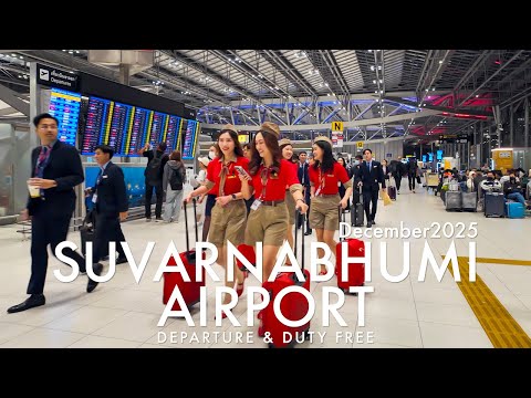Bangkok, Thái Lan | Sân Bay Suvarnabhumi | Đi Bộ Khám Phá Sân Bay