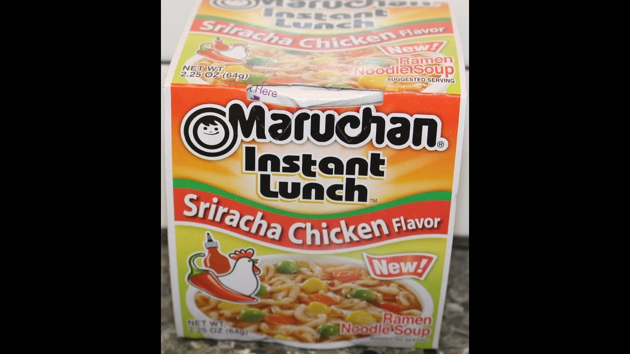 Maruchan Sriracha Chicken Flavor Ramen Noodle Soup Review Youtube