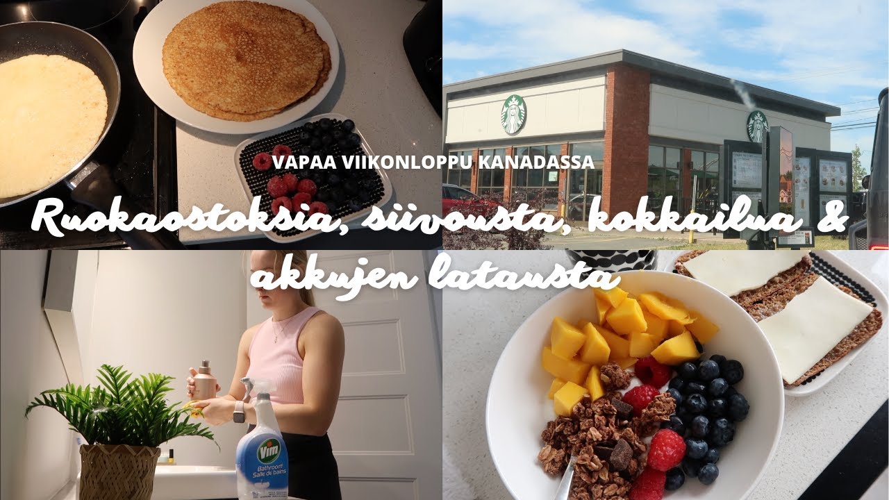 Vapaapäivän askareita & yksin oloa // ruokaostokset, siivousta & mitä syön 🌻 + Kanadan savusumu..