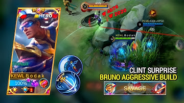 NEW META CLINT BEST BUILD AND EMBLEM VS BODAK | BRUNO BEST BUILD AND EMBLEM MLBB - Master bodak