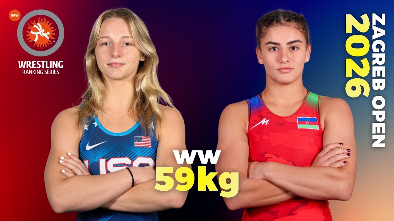 Хиунаи ГУРБАНОВА (АЗЕ) против Алексис Мари ЯНИАК (США). Полуфинал | WW 59 кг #WrestleZagreb 2026
