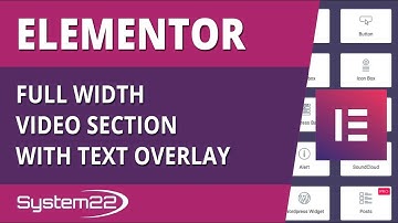 Elementor Full Width Video Section With Text Overlay 👈