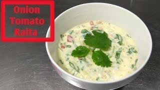 Onion Tomato Raita Recipe in Tamil | Quick and Easy Raita Recipe | Thayir Pachadi in Tamil