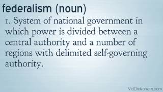 Detailed federalism - definition Profile