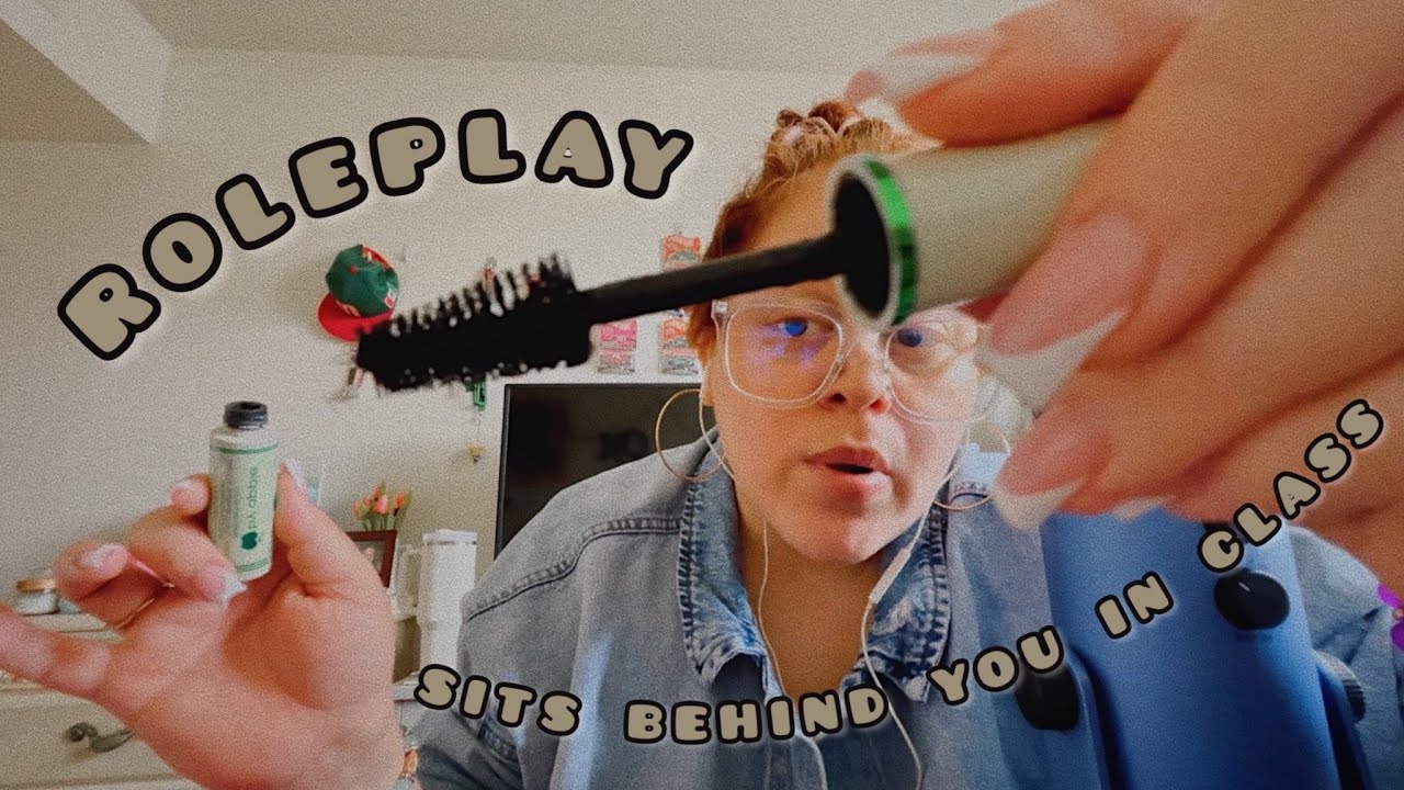 ASMR friend sits behind you in class Roleplay #ASMR #friendsitsbehindyouinclass #Roleplay